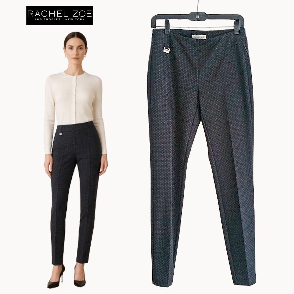 Rachel Zoe NWT Navy Pin Dot Dress Leggings Minimalist Workwear Chic